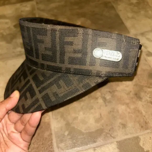 Fendi Brown Monogram Visor Authentic - Picture 3 of 9